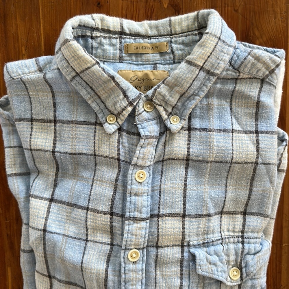 Lucky Brand Boyfriend flannel shirt.
